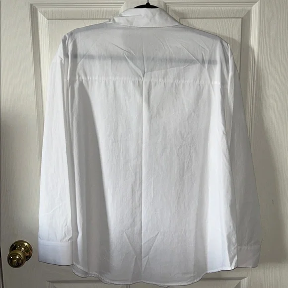 Antonio Melani Womens White Rose Flower Appliqué Button Down Shirt Size Med - Picture 8 of 10